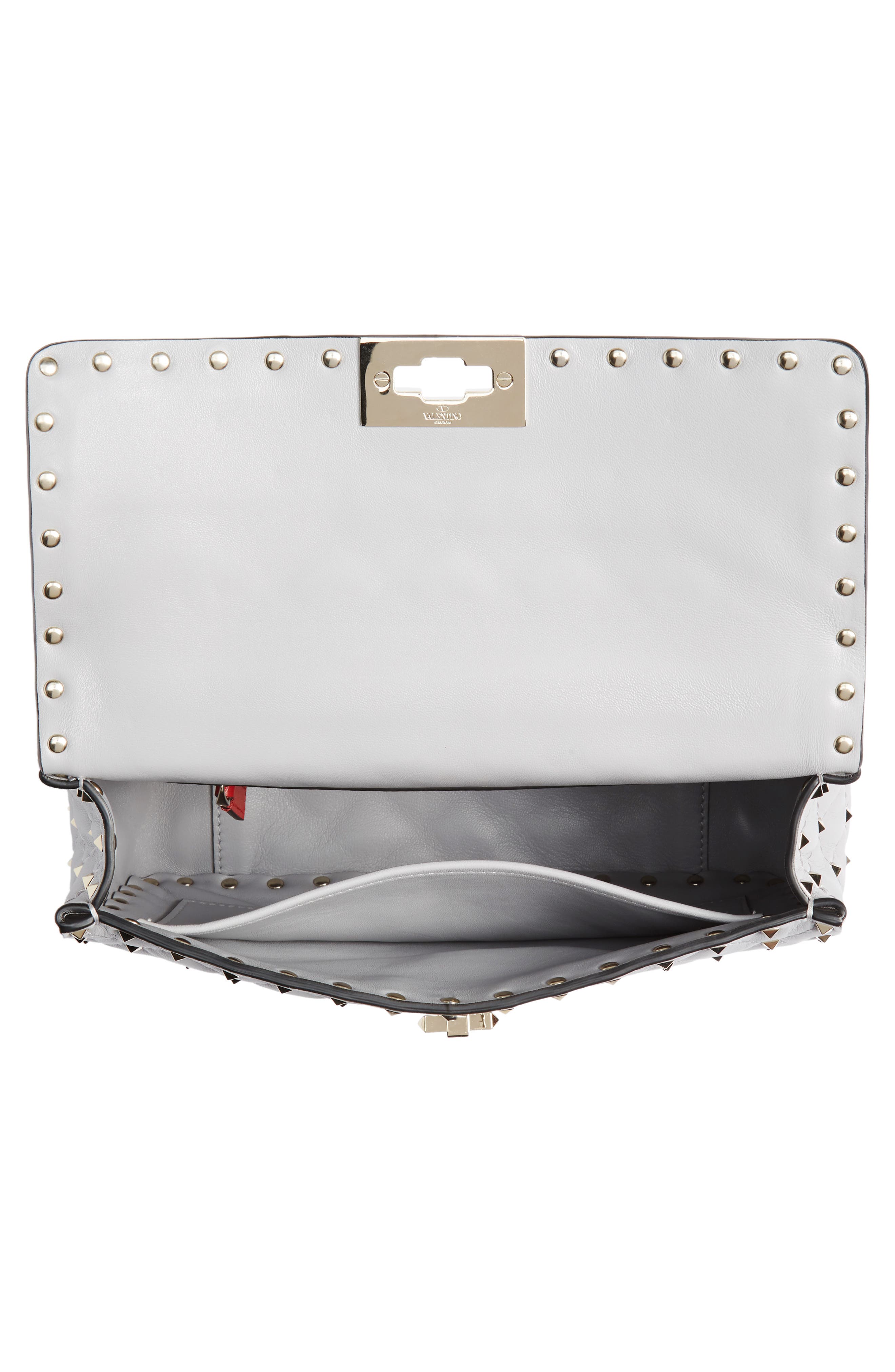 Valentino Garavani Medium Rockstud Matelassé Quilted Leather Shoulder Bag, Alternate, color, 