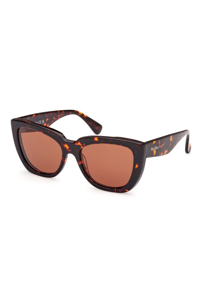 Glimpse4 54mm Polarized Cat Eye Sunglasses, Alternate, color, DARK HAVANA / BROWN