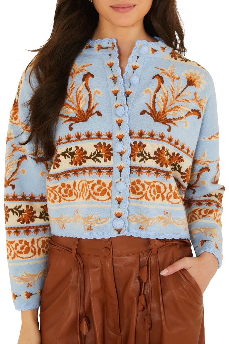 Blooming Garden Cardigan, Main, color, BLOOMING GARDEN LIGH