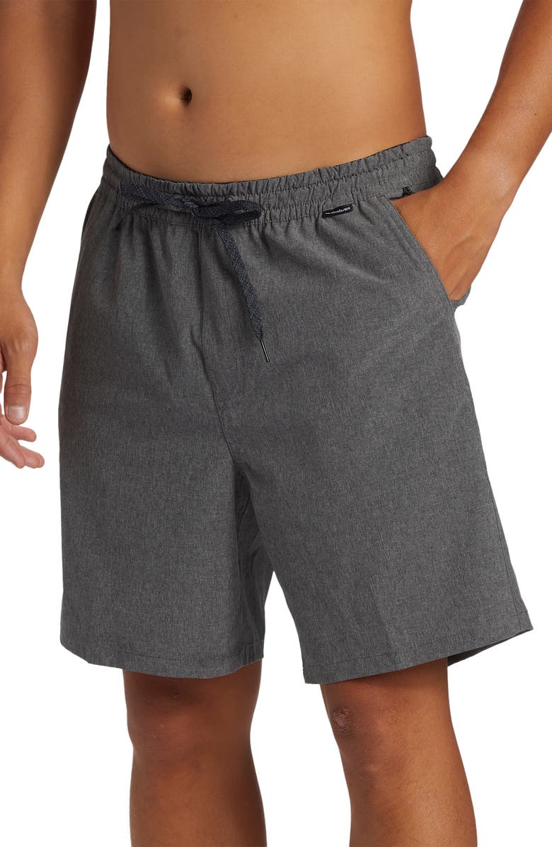 Quiksilver Heather Taxer Amphibian Water Repellent Board Shorts, Alternate, color, 