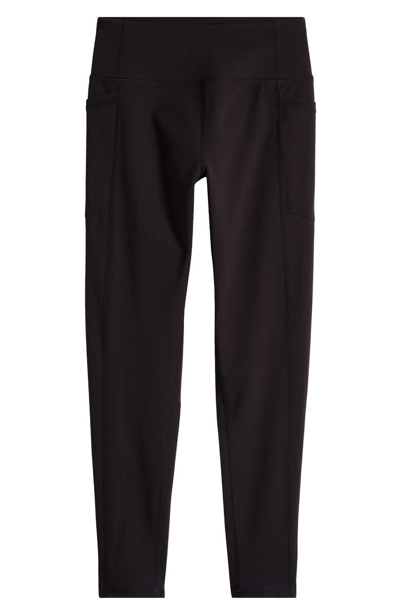 Zella Girl Kids' Favorite High Waist Pocket Leggings, Main, color, Black