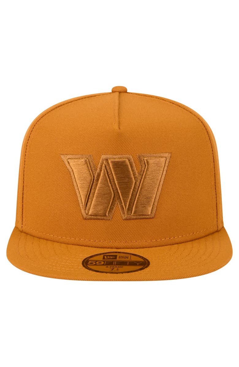 New Era Men's New Era  Brown Washington Commanders Color Pack A-Frame 59FIFTY Fitted Hat, Alternate, color, 