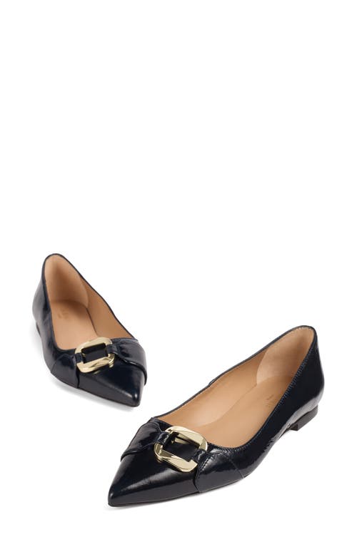 Lk Bennett Ethel Pointed Toe Flat In Black