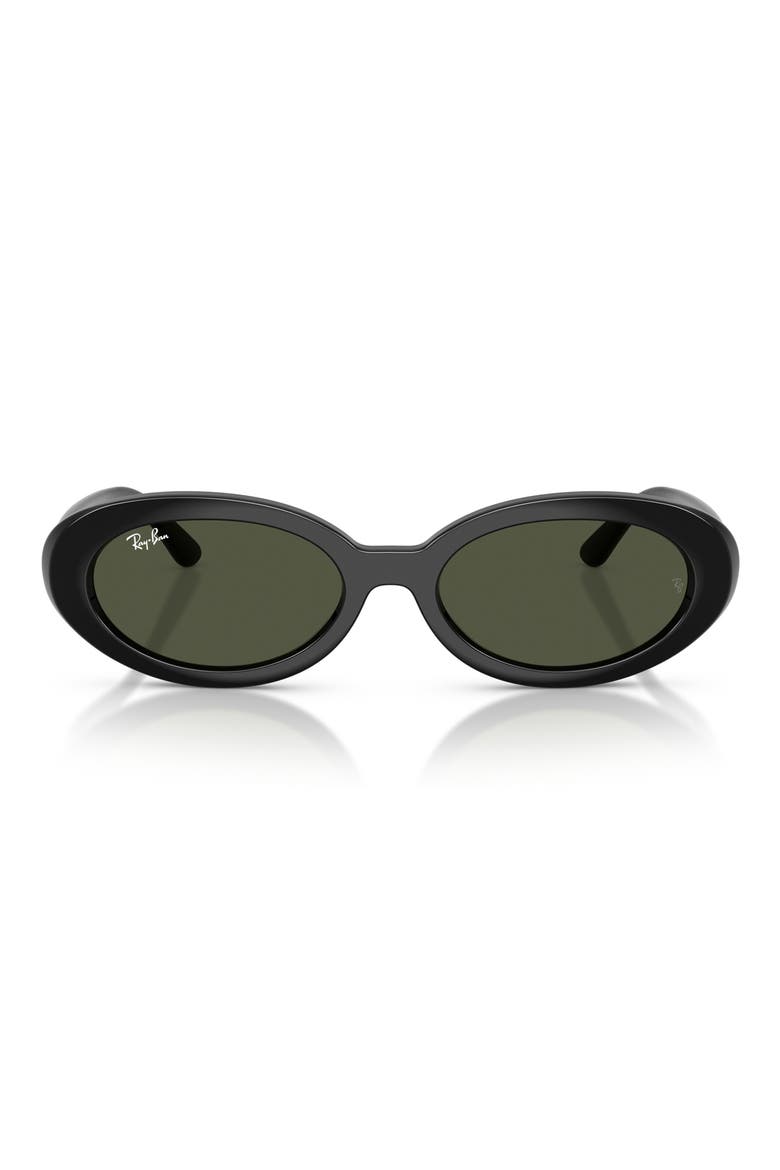 54mm Oval Sunglasses, Main, color, BLACK / GREEN