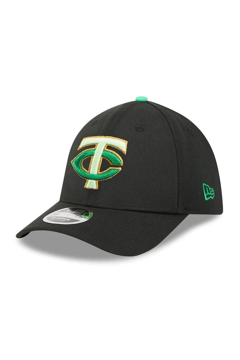 Men's New Era  Black Minnesota Twins 2026 St. Patrick's Day 39THIRTY Flex Hat, Alternate, color, Black