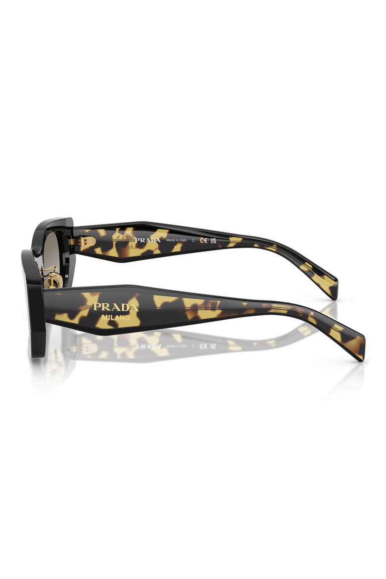 53mm Pillow Sunglasses, Alternate, color, BLACK