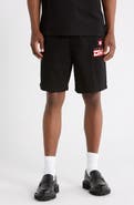 CRIMINAL DAMAGE Star Logo Cotton Shorts