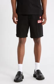 CRIMINAL DAMAGE Star Logo Cotton Shorts