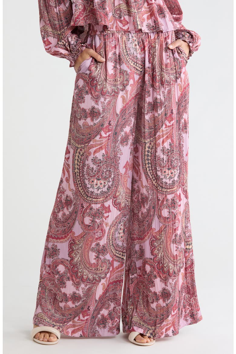 Lillian Paisley Wide Leg Pants, Main, color, MAUVE MULTI FRENCH PAISLEY