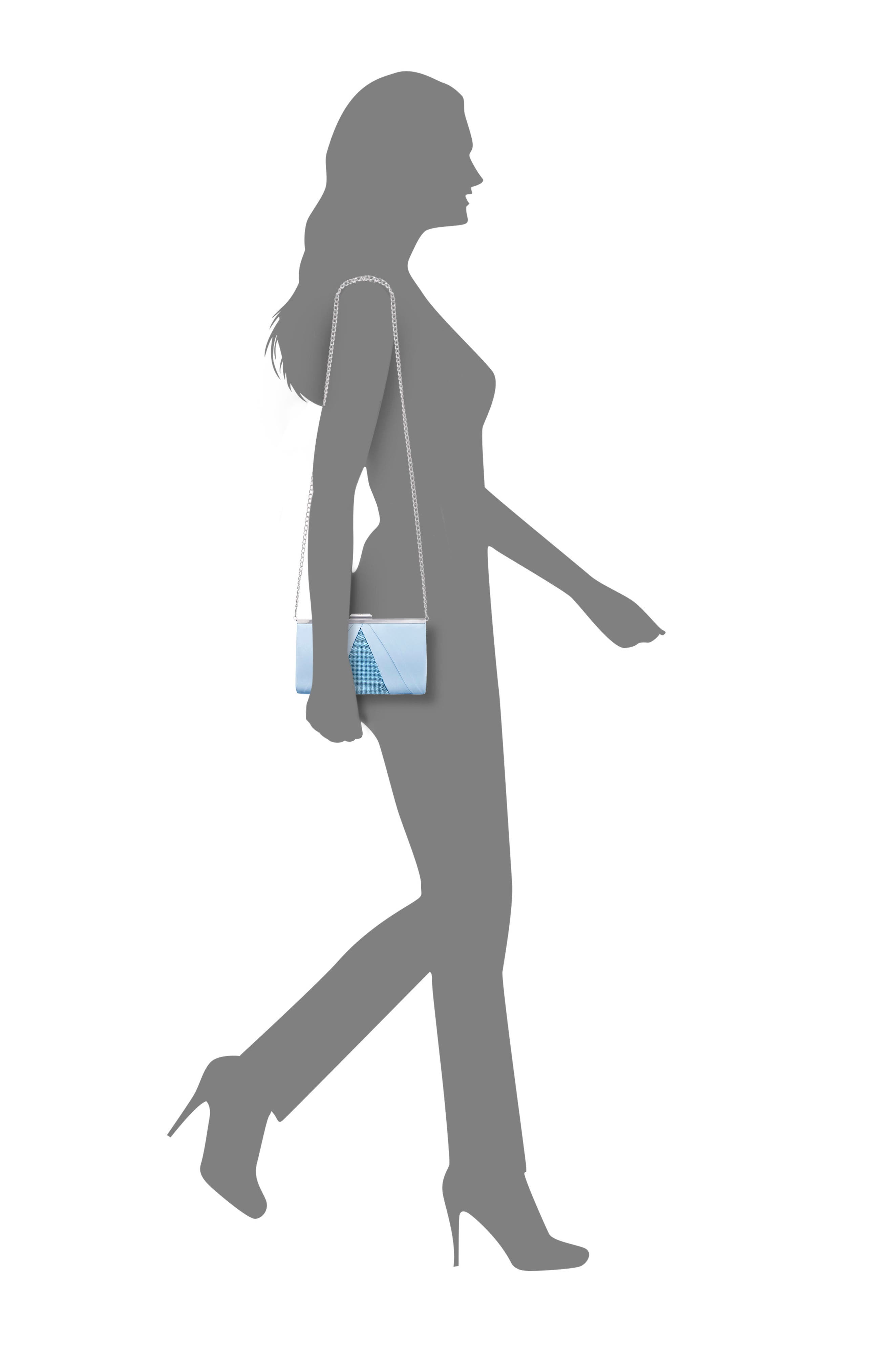 Ophelia Frame Clutch, Alternate, color, SKY BLUE