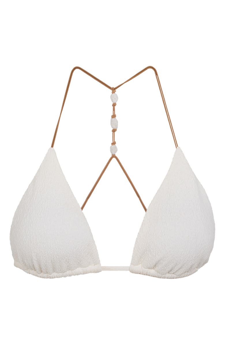 ViX Paula Hermanny Firenze T-Back Beaded Triangle Bikini Top, Alternate, color, 