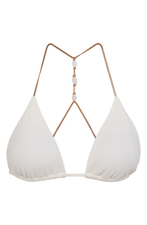 Vix Paula Hermanny Firenze T-back Beaded Triangle Bikini Top