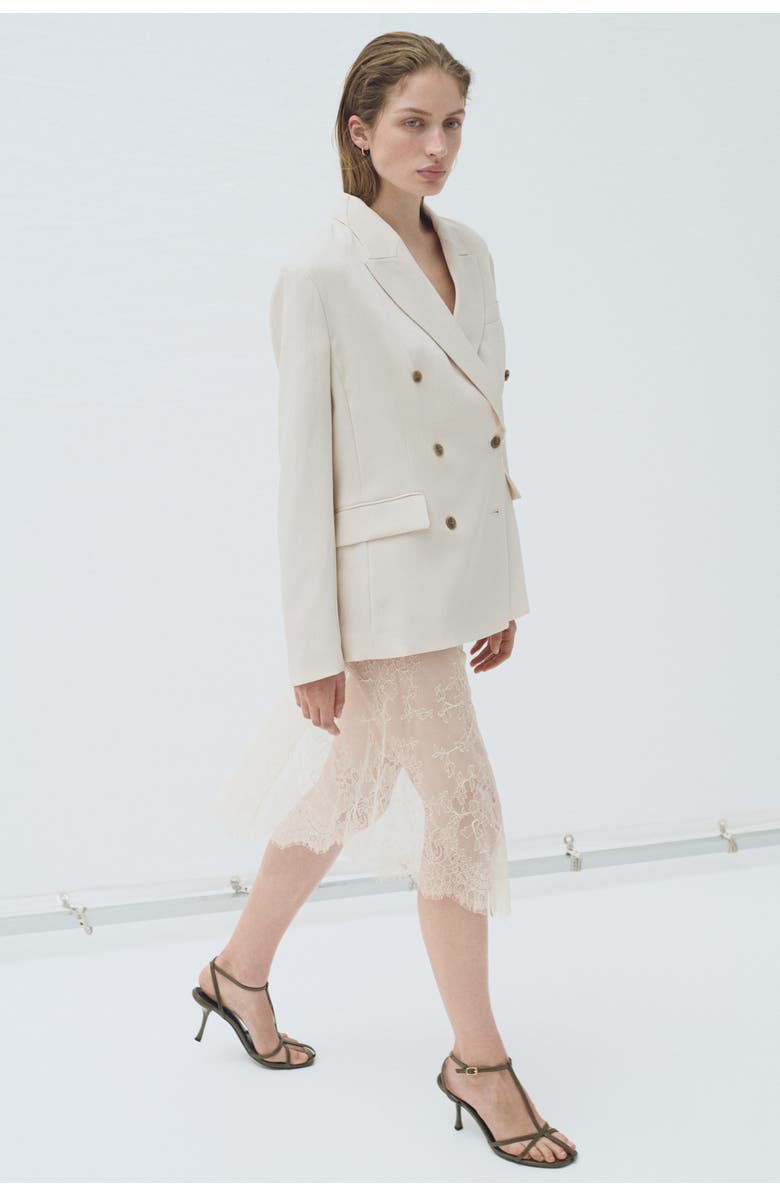 H&M Double-breasted Blazer, Alternate, color, Light Beige