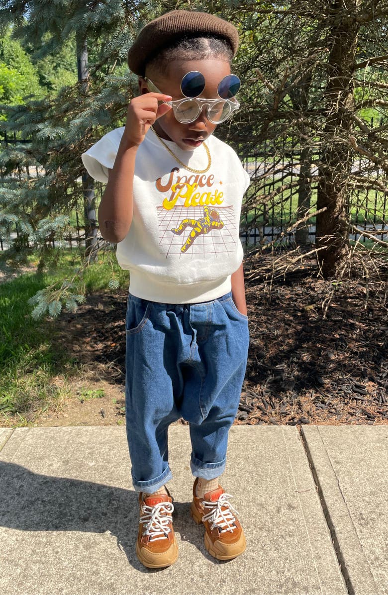 King + Lola Kids' Denim Baggy Pants, Alternate, color, 