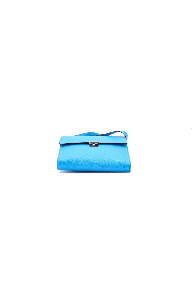 Pre-Owned Hermes Clic Wallet on Strap Epsom 16, Alternate, color, Bleu Frida