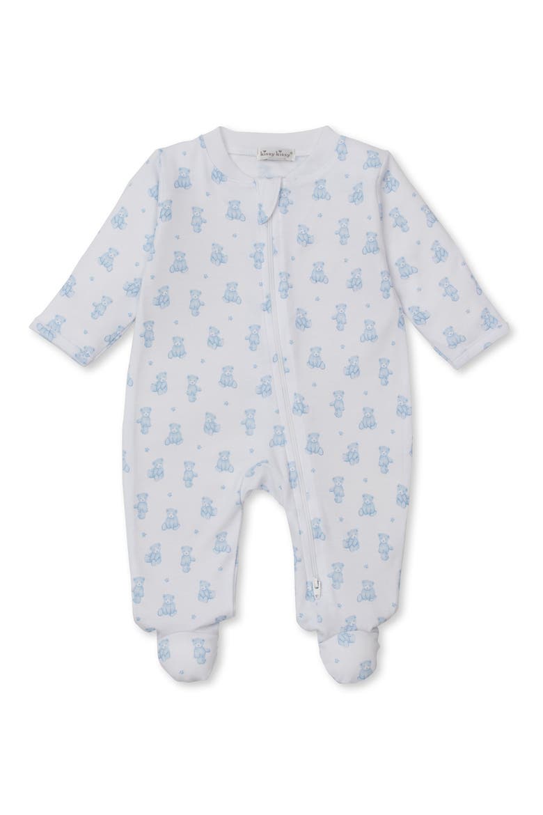 Print Pima Cotton Footie, Main, color, LIGHT BLUE