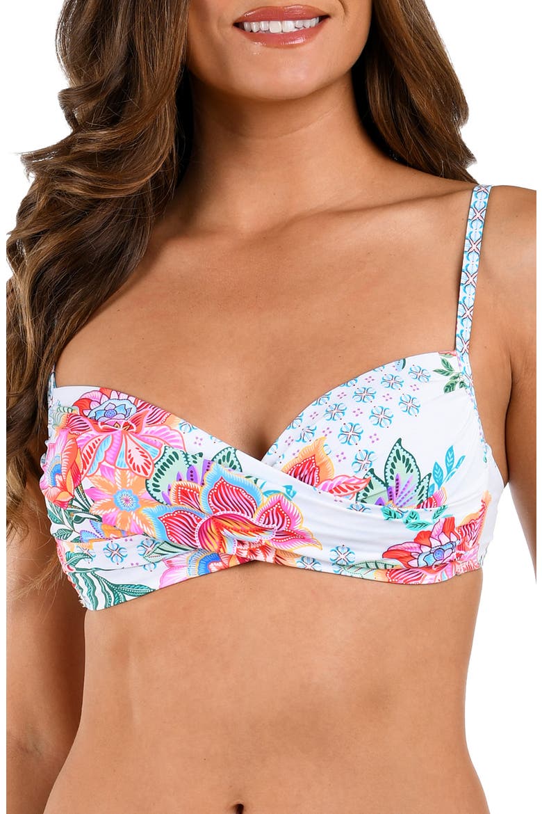Riviera Wrap Bikini Top, Main, color, WHITE