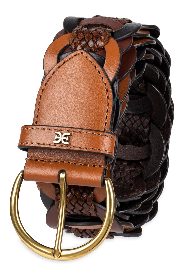 Link Woven Belt, Alternate, color, MULTI-BROWN