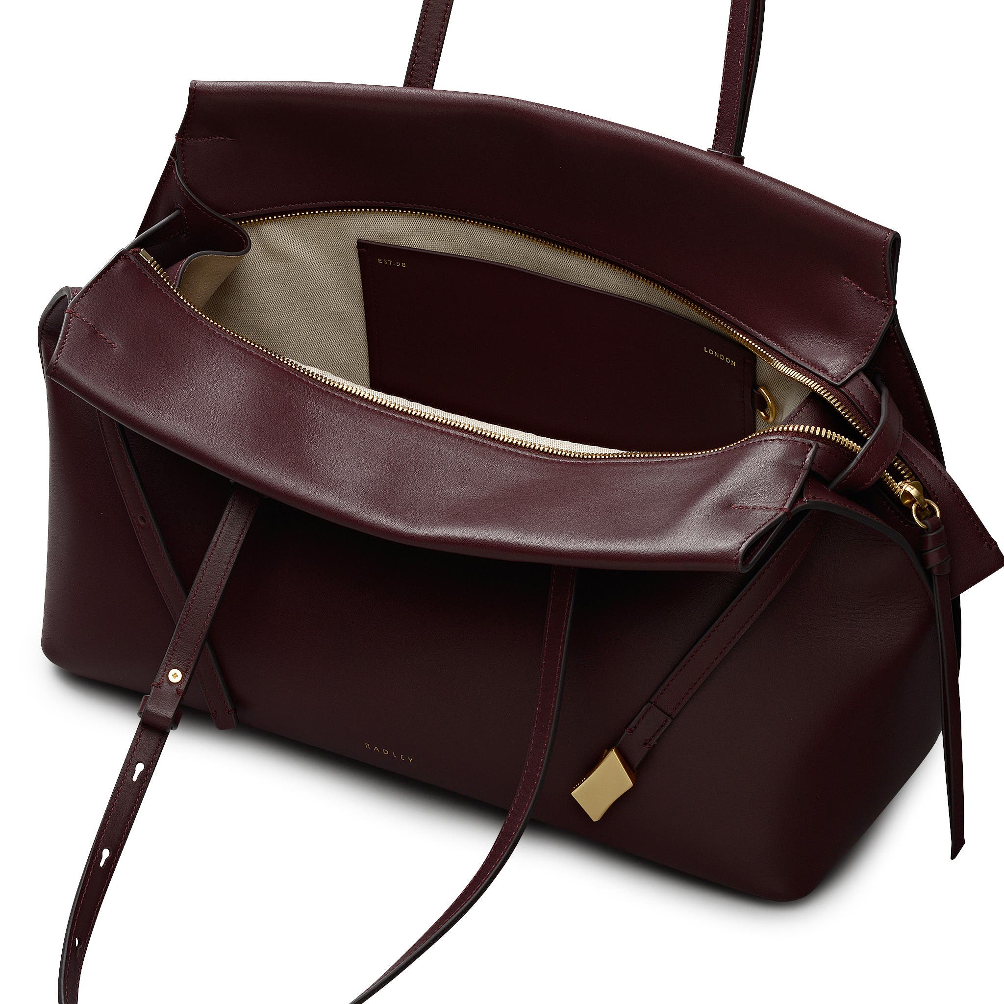 The Christina Medium Ziptop Shoulder Bag, Alternate, color, Dark Cherry
