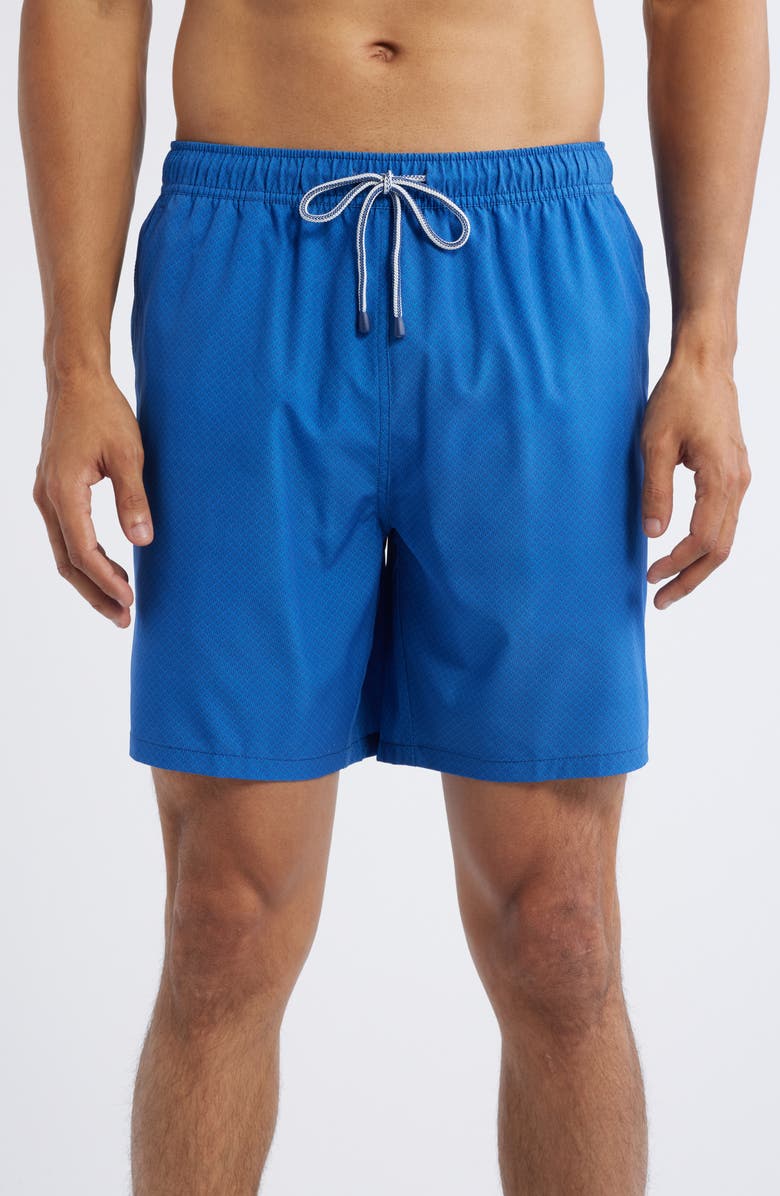Peter Millar Izla Swim Trunks, Main, color, Atlantic Blue