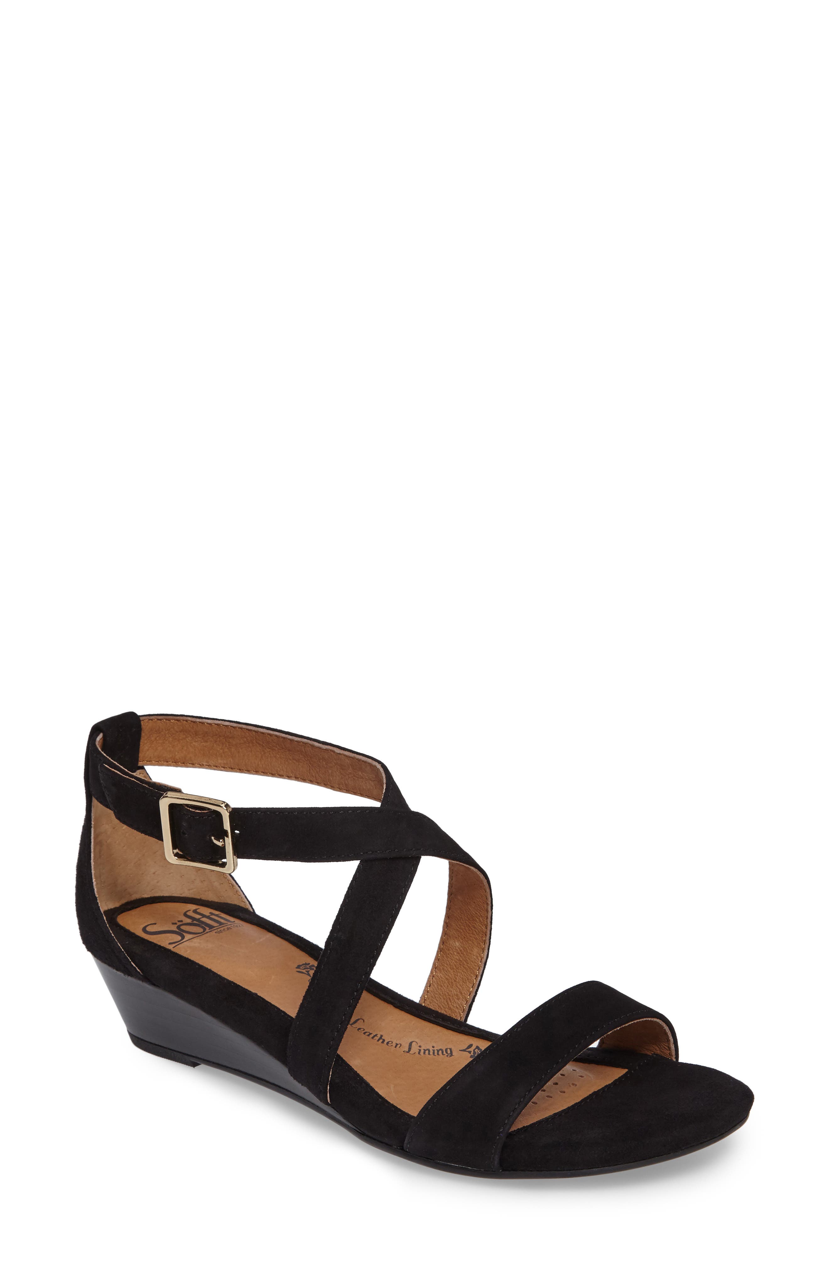 Söfft 'Innis' Low Wedge Sandal, Main, color, 