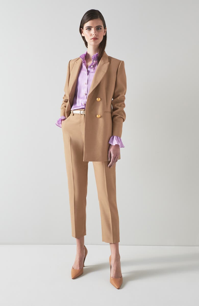 LK Bennett Mariner Ankle Cigarette Trousers, Alternate, color, Camel