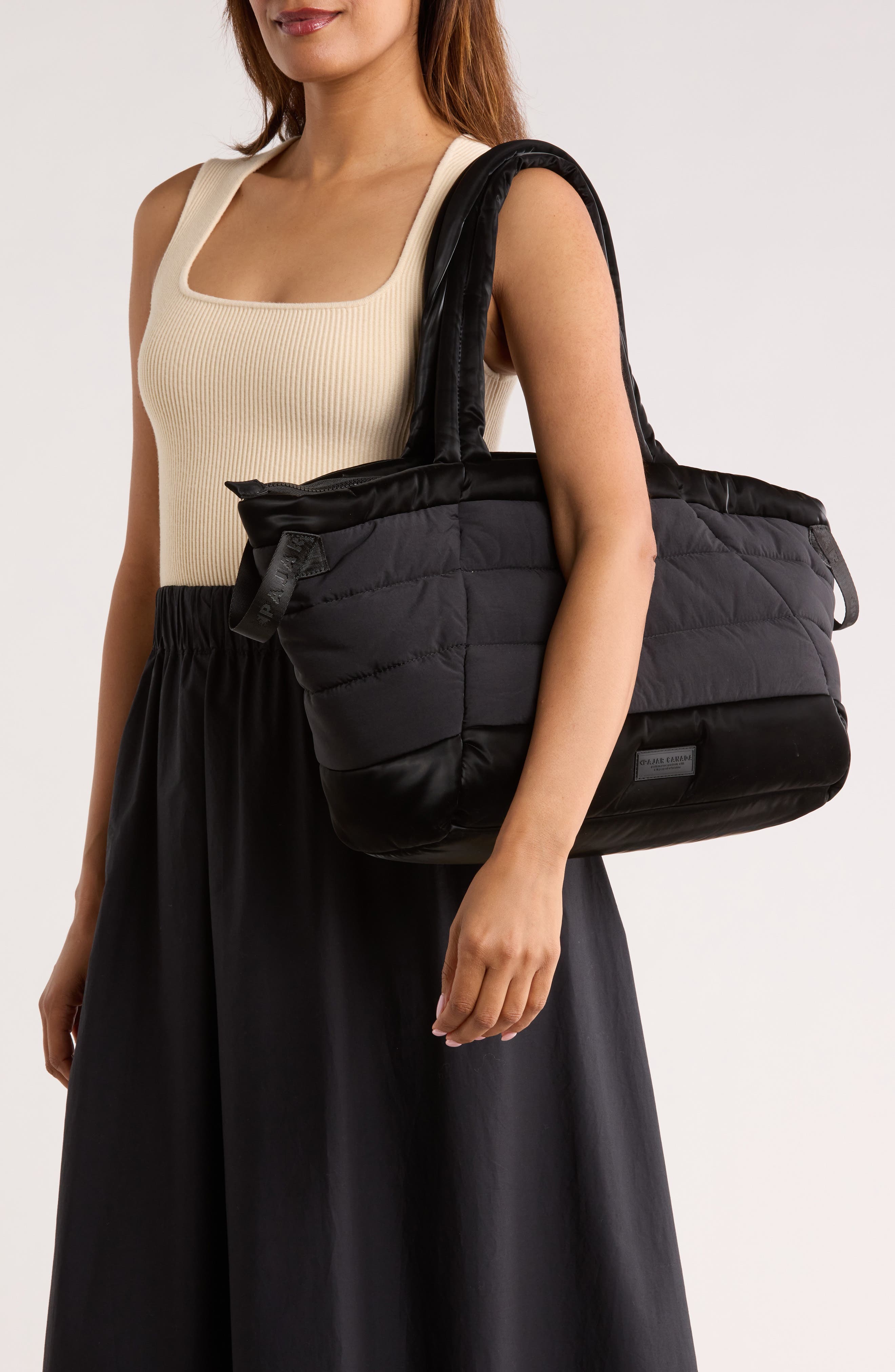 Pajar Celion Puffy Tote Bag, Alternate, color, Black