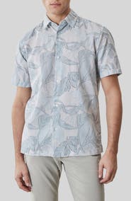 Robert Barakett Stratford Cotton Short Sleeve Button-Up Shirt