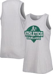 SOFT AS A GRAPE Women's Soft as a Grape Gray Oakland Athletics Tri-Blend Tank Top