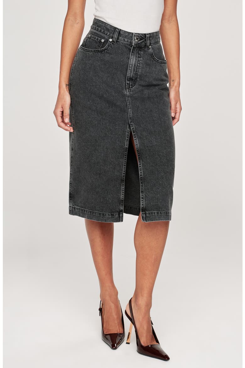 Lexie High Waist Denim Skirt, Main, color, LIGHT NIGHTSHADE VINTAGE