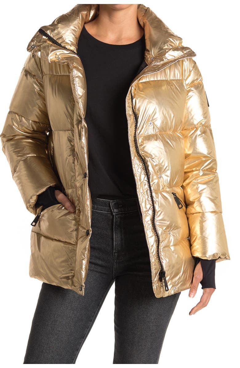 SAM. Zoe Metallic Down Puffer Jacket, Main, color,