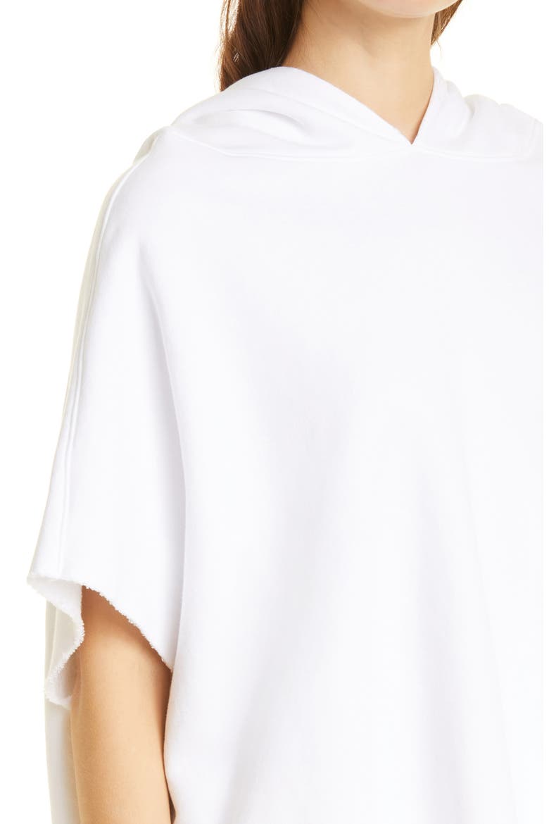 Hooded Capelet Sweatshirt, Alternate, color, WHITE