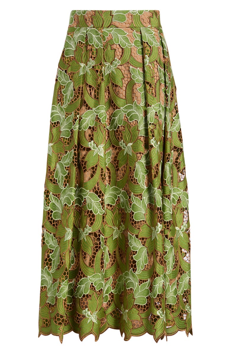 Elie Tahari The Hailey Lace Midi Skirt, Main, color, 