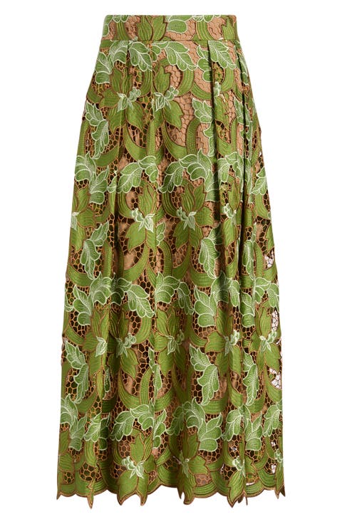 The Hailey Lace Midi Skirt