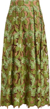 Elie Tahari The Hailey Lace Midi Skirt