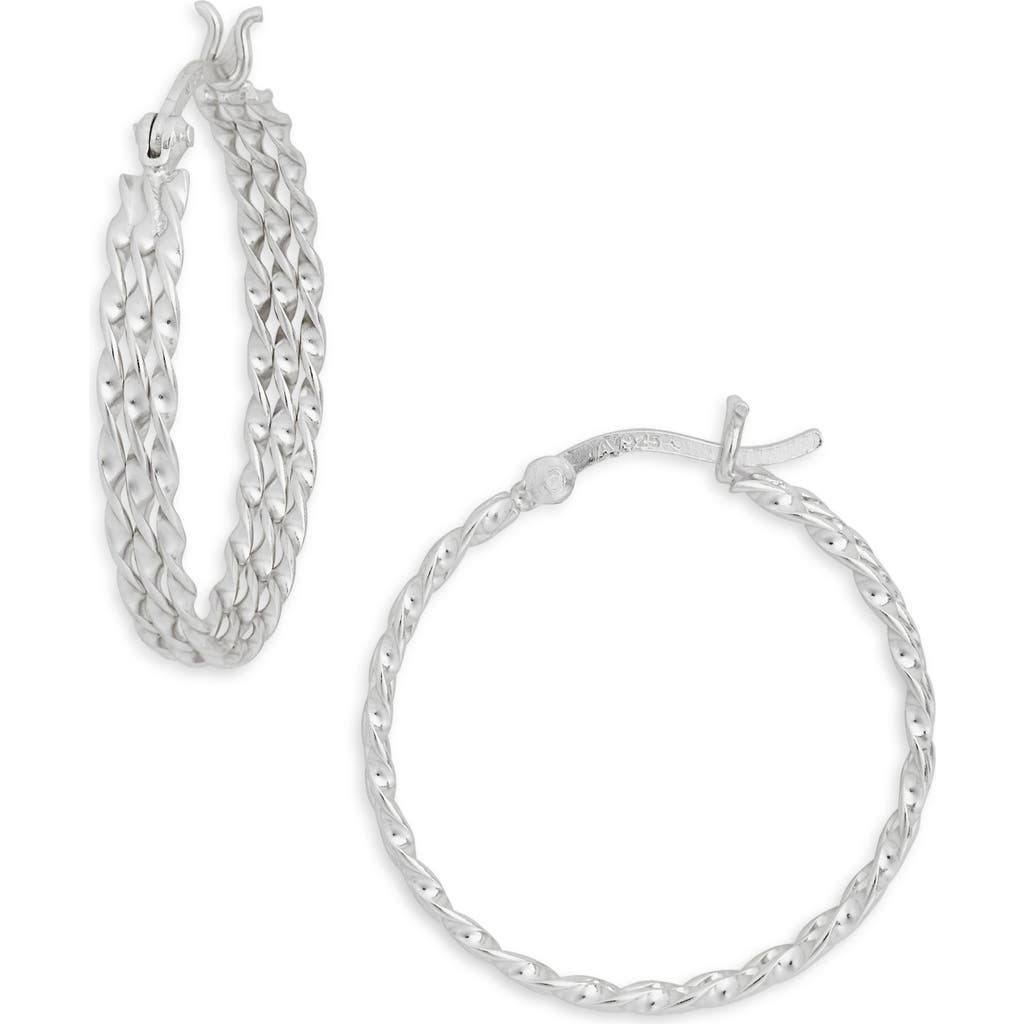 Argento Vivo Triple Graduated Hoop Earrings In Silver
