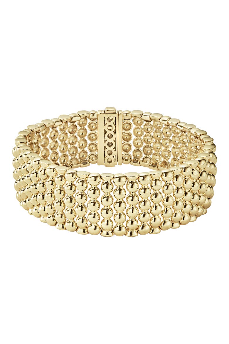 Caviar Gold Bold Wide Rope Bracelet, Main, color, GOLD