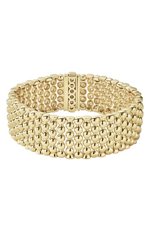 Caviar Gold Bold Wide Rope Bracelet