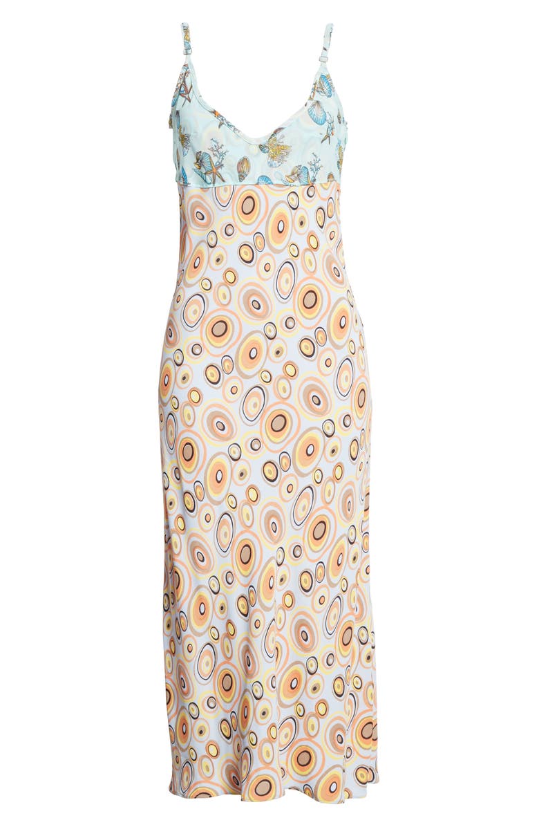 Collina Strada Mixed Print Midi Slipdress, Alternate, color, 
