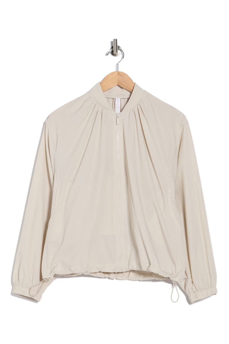 Inbound Ruched Bomber Jacket, Alternate, color, GREY MOONBEAM
