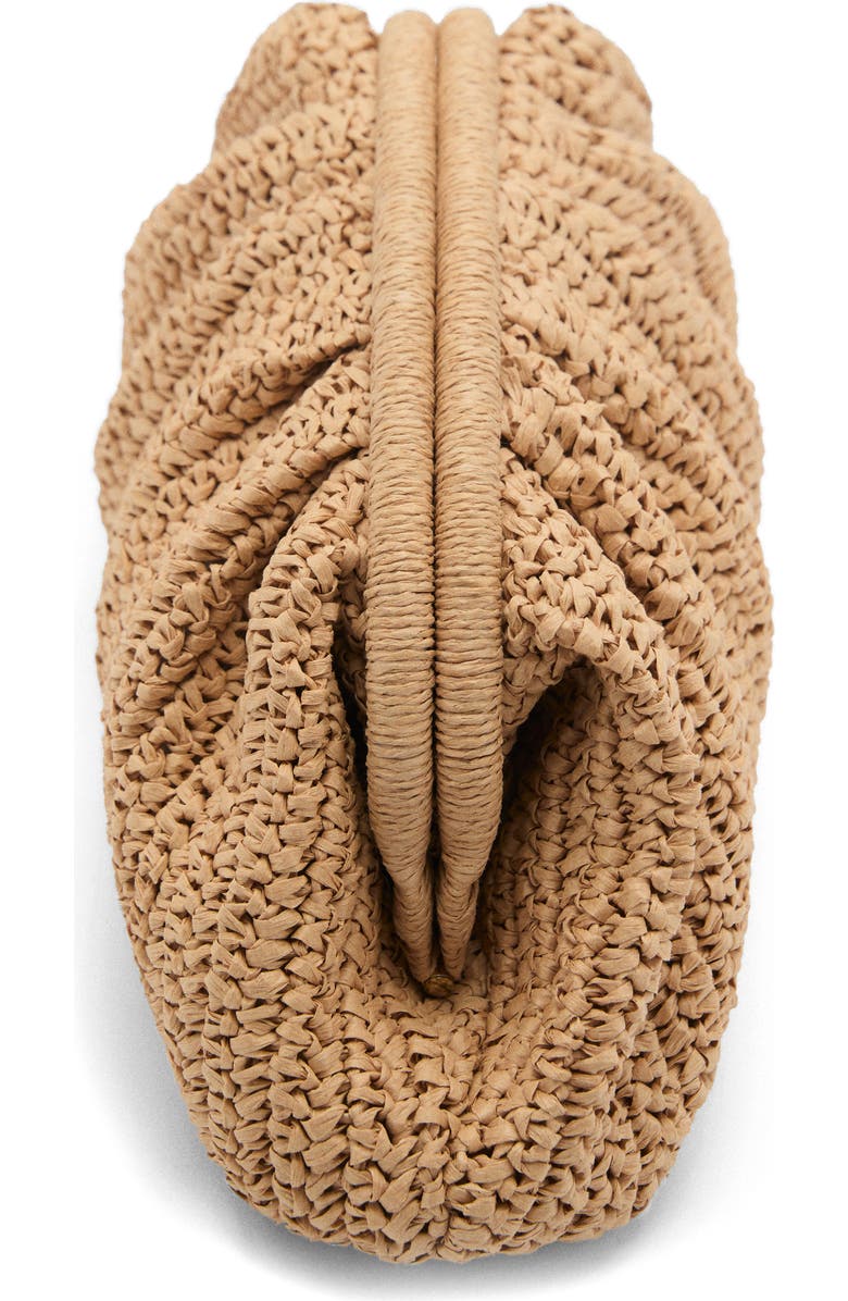 MANGO Medium Straw Clutch, Alternate, color,