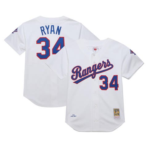 Men's Mitchell & Ness Nolan Ryan Nolan Ryan White Texas Rangers 1993 Cooperstown Collection Authentic Jersey