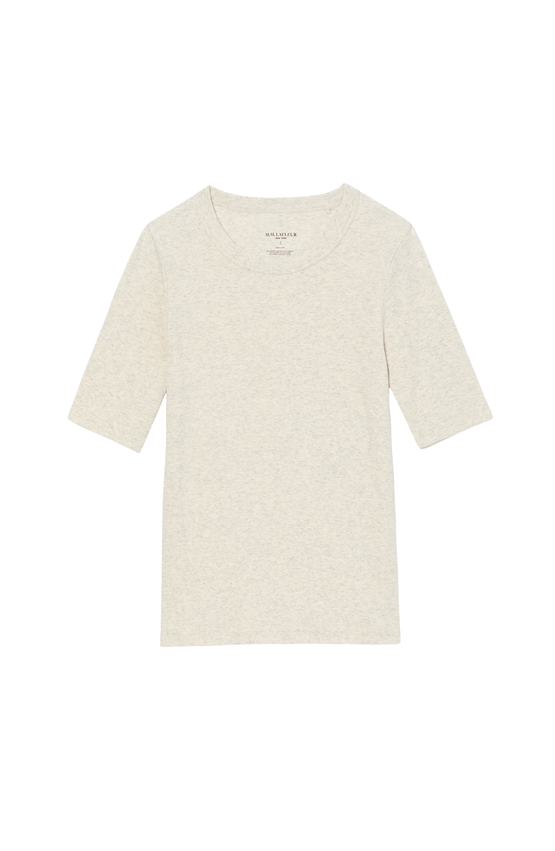 M.M.LaFleur Chana Fitted T-Shirt, Alternate, color, Beige Melange