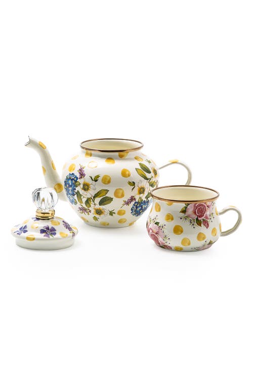Mackenzie-childs Mackenzie Childs Wildflowers Nested High Tea Set