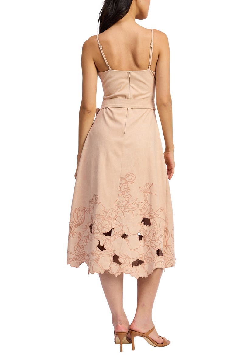 Donna Faux Suede Midi Dress, Alternate, color, BLUSH