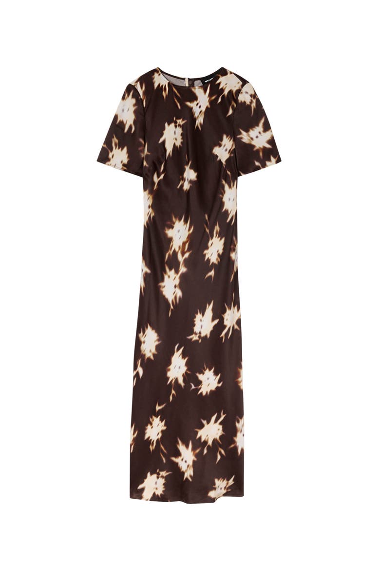 Shadow Midi Dress, Alternate, color, Brwn/Multi