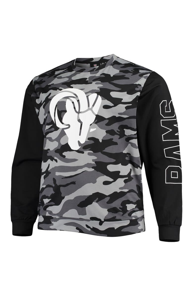 FOCO Men's FOCO Black Los Angeles Rams Camo Long Sleeve T-Shirt, Alternate, color, 