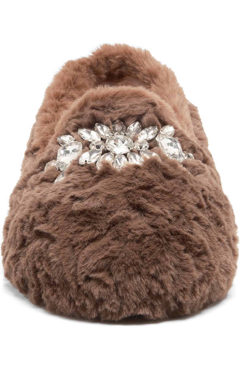 Free People Slumber Party Faux Fur Loafer Slipper, Alternate, color, Mocha