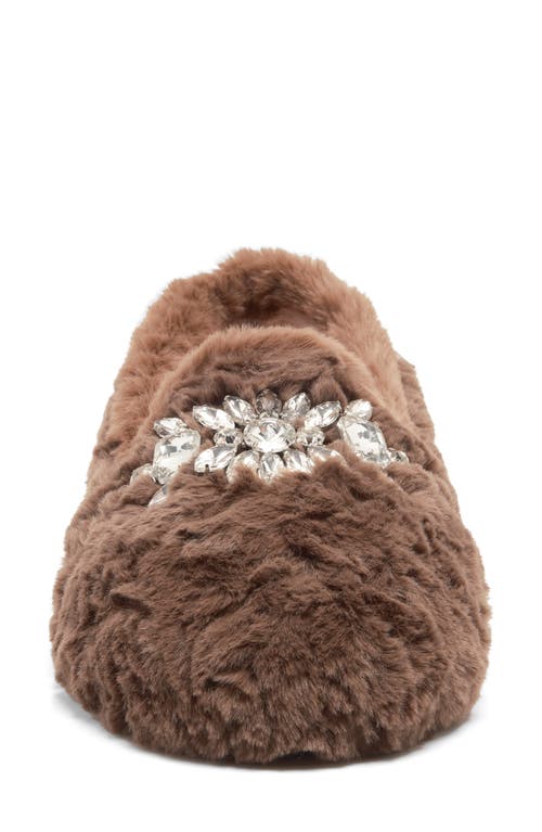 Free People Slumber Party Faux Fur Loafer Slipper In Brown