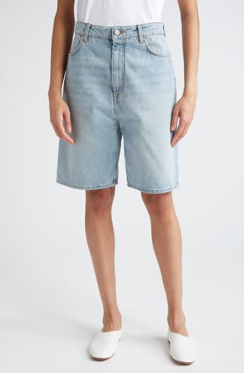 【関税込み】Loulou de Saison ブルー Isu デニムショートパンツ Loulou de Saison: ブルー Isu デニムショートパンツ | SSENSE 日本